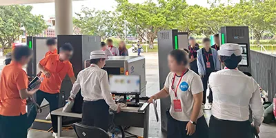 Escáner de seguridad de ondas milimétricas para el control de seguridad en eventos deportivos